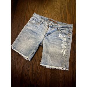 Joe’s Jeans Girls 14 Denim Embroidered Cutoff Shorts